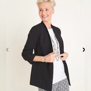 Chico’s Ruched Sleeve Black Blazer 4X